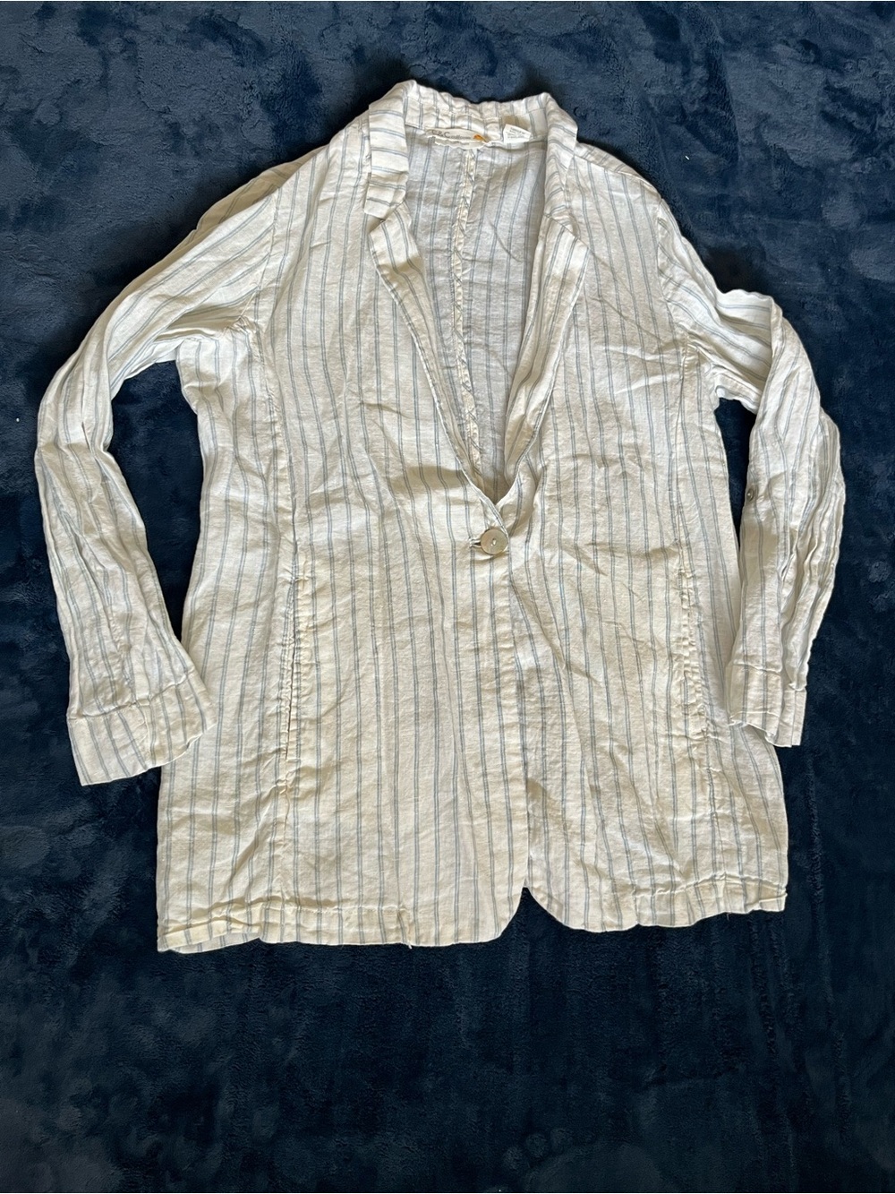 C&C California Striped Linen Blazer